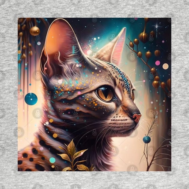 Bengal Cat In Magical World by Enchanted Reverie